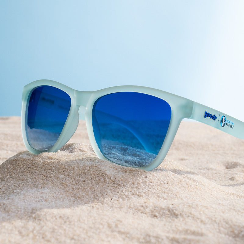 Rare Air Discs "These Shades Are Still Trash" OG polarized sunglasses made from 100% recycled materials, featuring dark lenses and stylish frame.