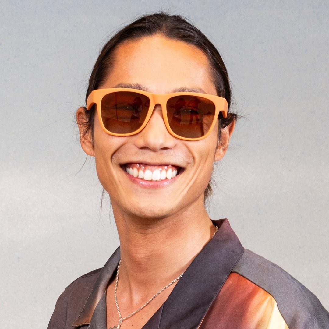 Rare Air Discs Mayor Of Pangaea BFG polarized sunglasses with black frames and tinted lenses, showcasing a stylish accessory design.