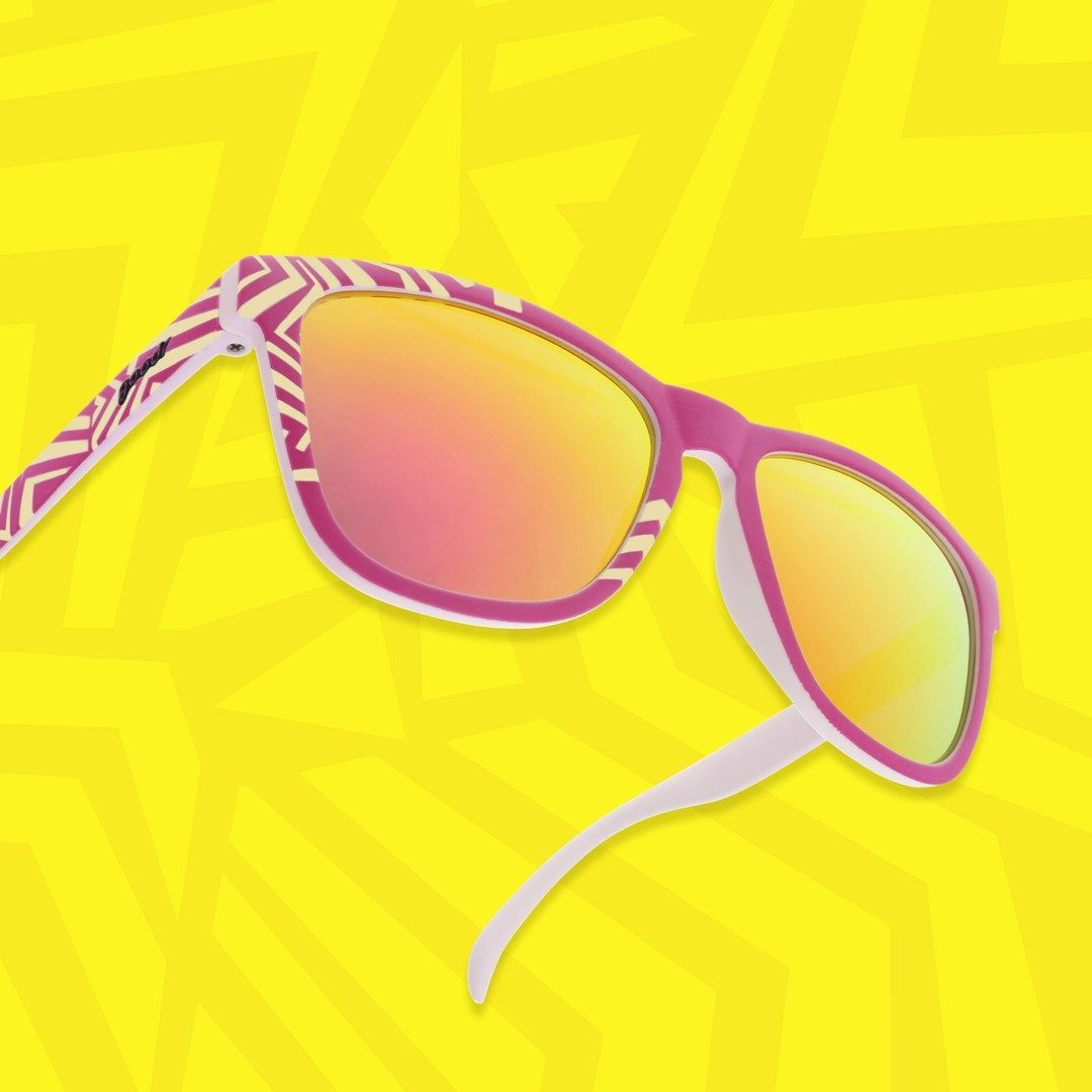 Color changing polarized sunglasses with neon accents from Rare Air Discs, featuring a stylish and modern accessory design.
