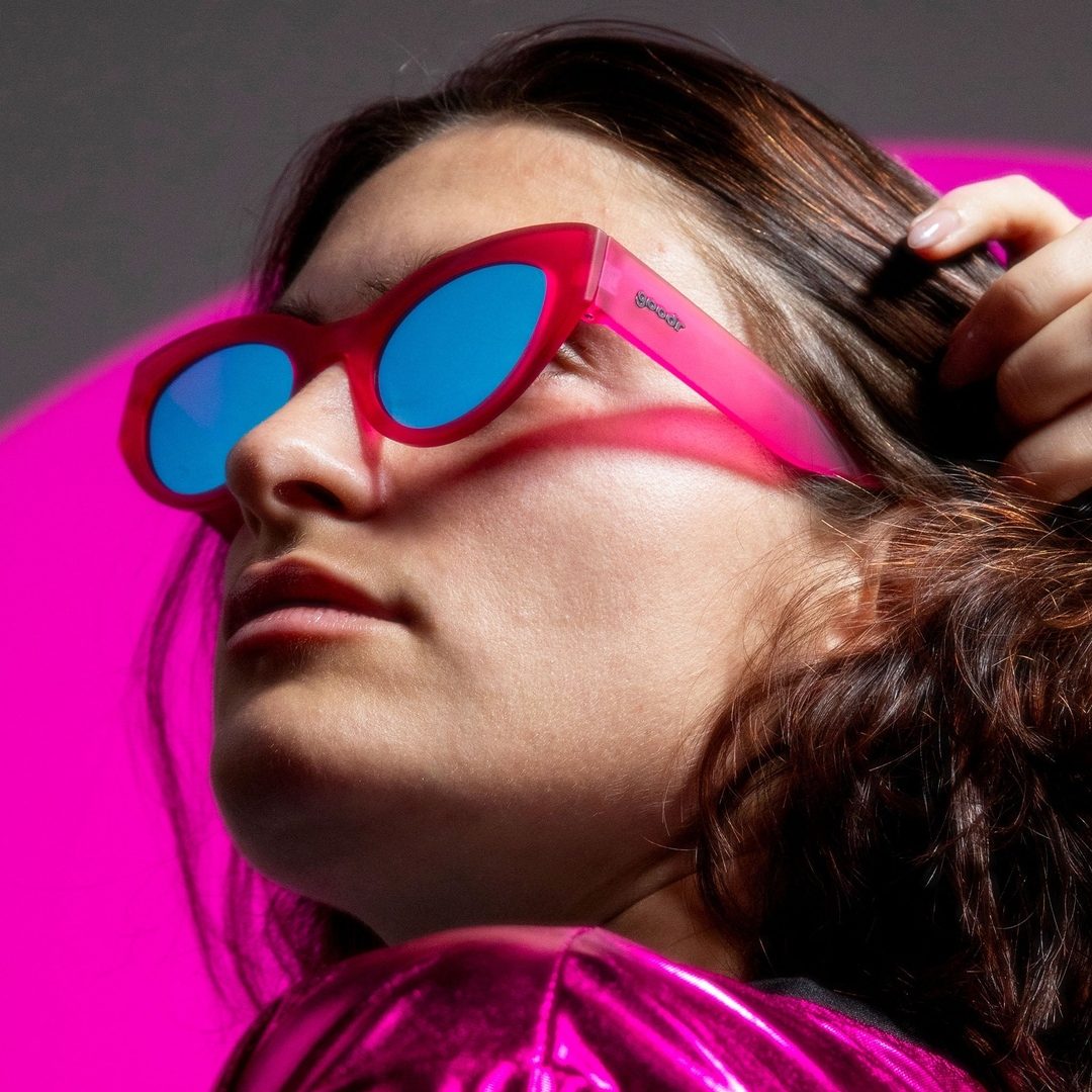 Rare Air Discs Once In A Pink Moon moon G polarized sunglasses, pink-tinted lenses and stylish accessory for sun protection.