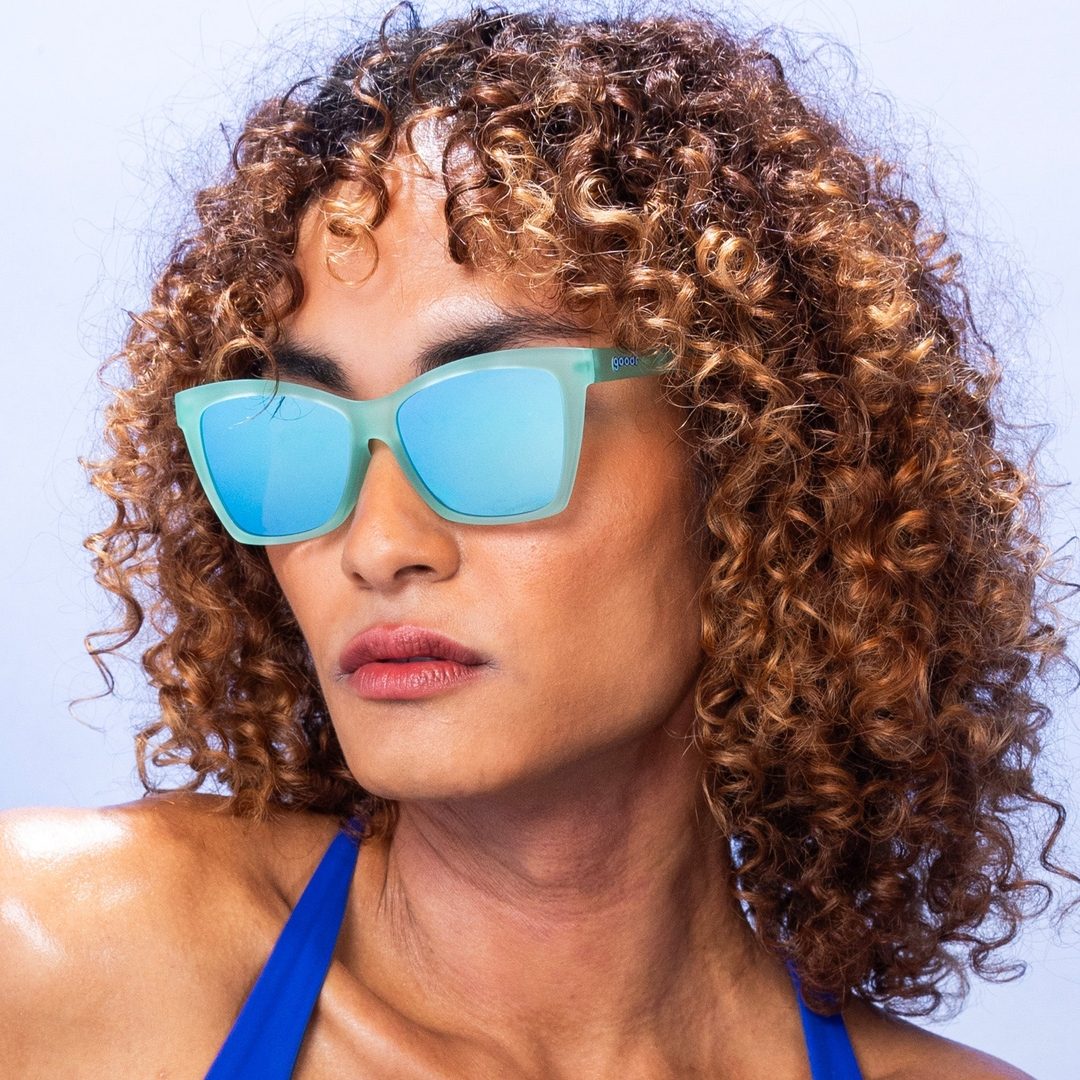 Polarized "Will Brake For Mermaids" G Sunglasses by Rare Air Discs, featuring black frames and tinted lenses.
