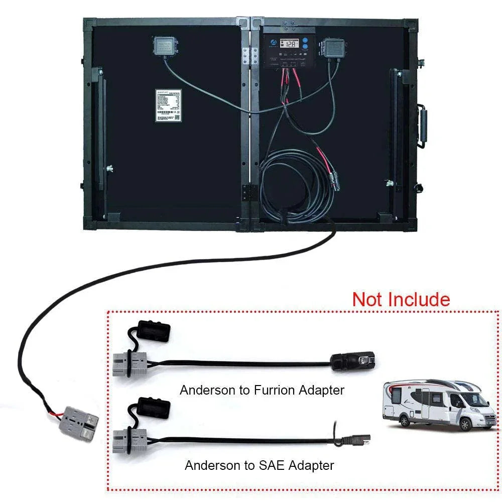 ACOPower 100w 12v Portable Solar Panel kit, Foldable Mono Suitcase, proteusX Waterproof 20A Charge Controller - We The Collective