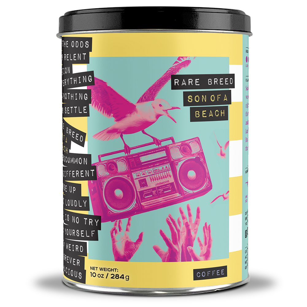 Summer Seasonal Whole Bean Coffee, Son of a Beach, 10oz Tin - OVERLANDERS Outfitter