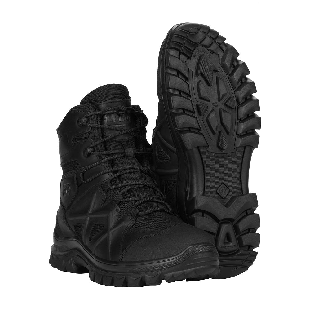 M-TAC tactical field boots with insulation for winter, featuring rugged design and sturdy soles for outdoor military use.