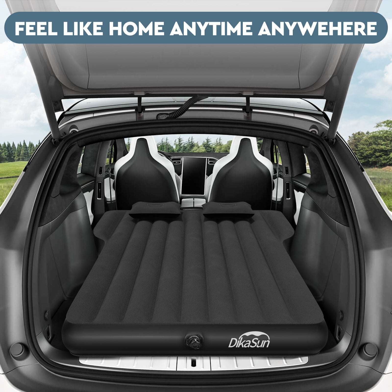 Tesla Model Y Mattress: Inflatable Camping Bed Air Mattress for Model Y, Thickened Travel SUV Sleeping Pad with Car Air Pump 2 Pillows - OVERLANDERS Outfitter
