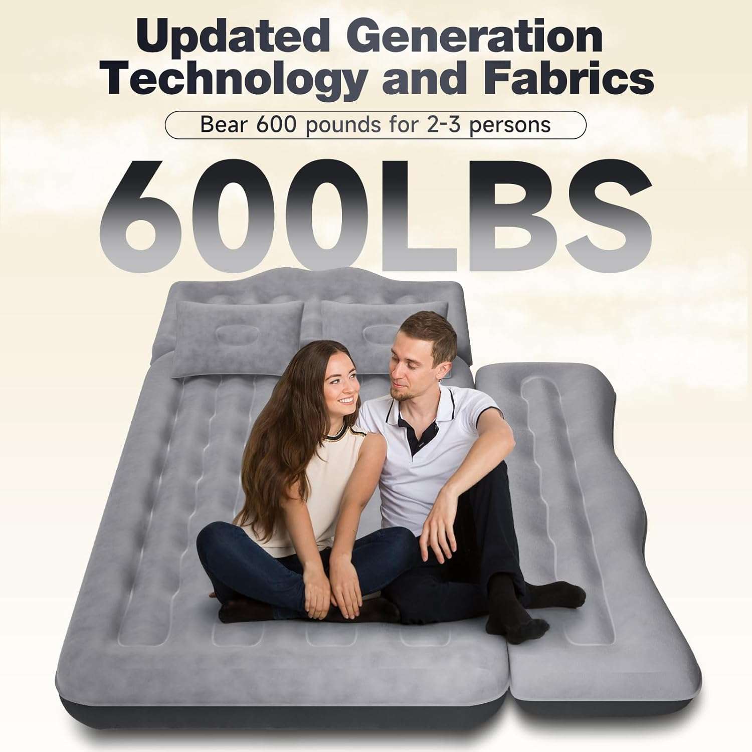 Thicken Backseat SUV/Car/Truck Air Mattress Air Bed Inflatable SUV Truck Mattress -24'' Width/Grey - OVERLANDERS Outfitter