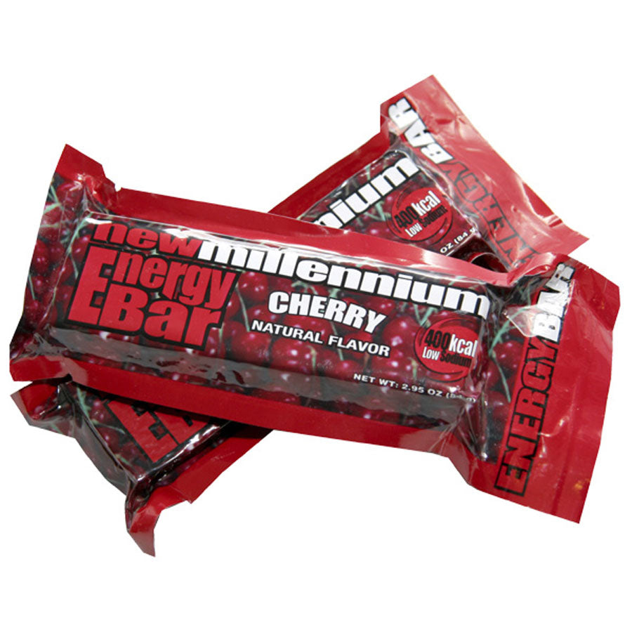 Six Millennium Cherry Energy Bars by QuakeKits, 400-calorie nutrition bars with a 5-year shelf life, ideal for emergency food supplies.