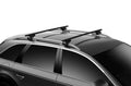 Backcountry Sportsman Thule SquareBar Evo 135 roof rack crossbars installed on vehicle roof for secure cargo carrying
