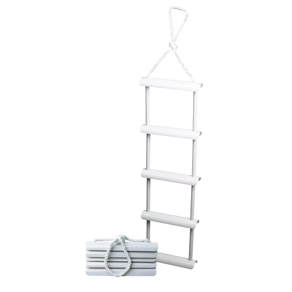 Attwood Rope Ladder by Wake World Parts featuring durable ropes and sturdy rungs, ideal for easy access to boats.