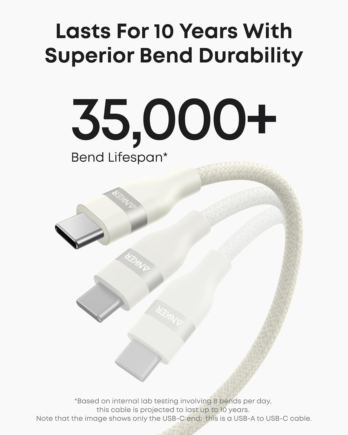 Anker USB-A to USB-C Cable (3 ft/6 ft, Upcycled-Braided) - We The Collective