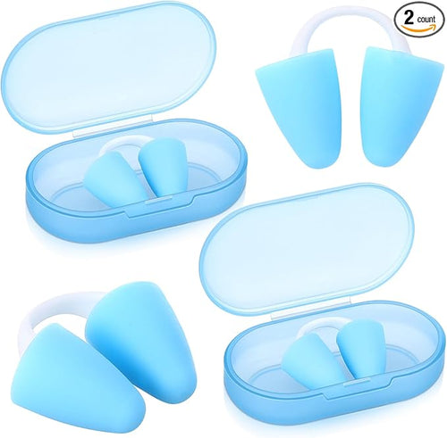 2 Pack Nose Plugs for Swimming for Adults and Kids (Age 7-12), Waterproof Soft Silicone Swimming Protectors Nose Block Nostril Plugs for Swimmers Surfers Water Sports - OVERLANDERS Outfitter