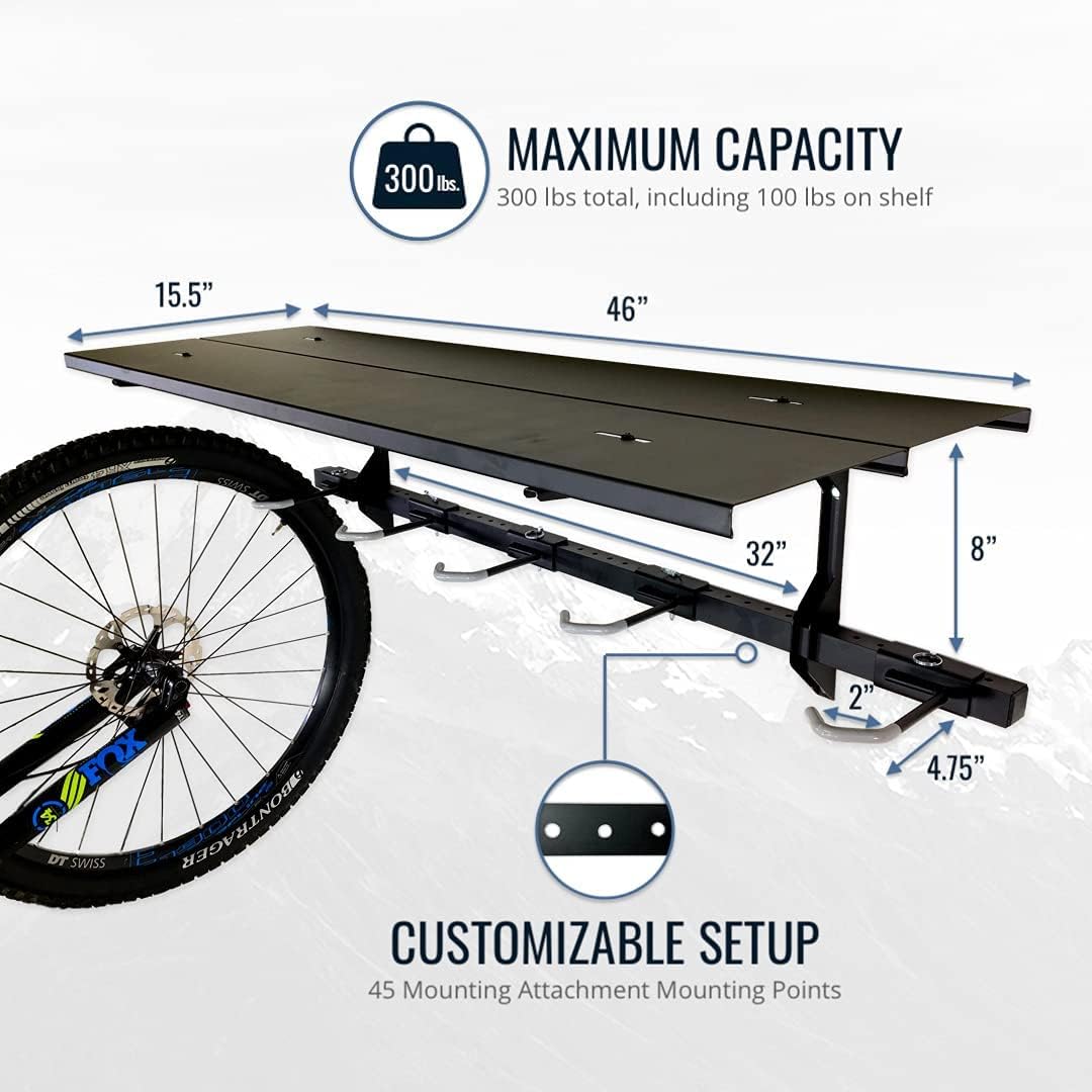 Bike Rack & Shelf | G-Bike Solid Shelf | Holds 5 Bikes - OVERLANDERS Outfitter