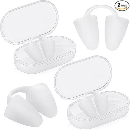 2 Pack Nose Plugs for Swimming for Adults and Kids (Age 7-12), Waterproof Soft Silicone Swimming Protectors Nose Block Nostril Plugs for Swimmers Surfers Water Sports - OVERLANDERS Outfitter
