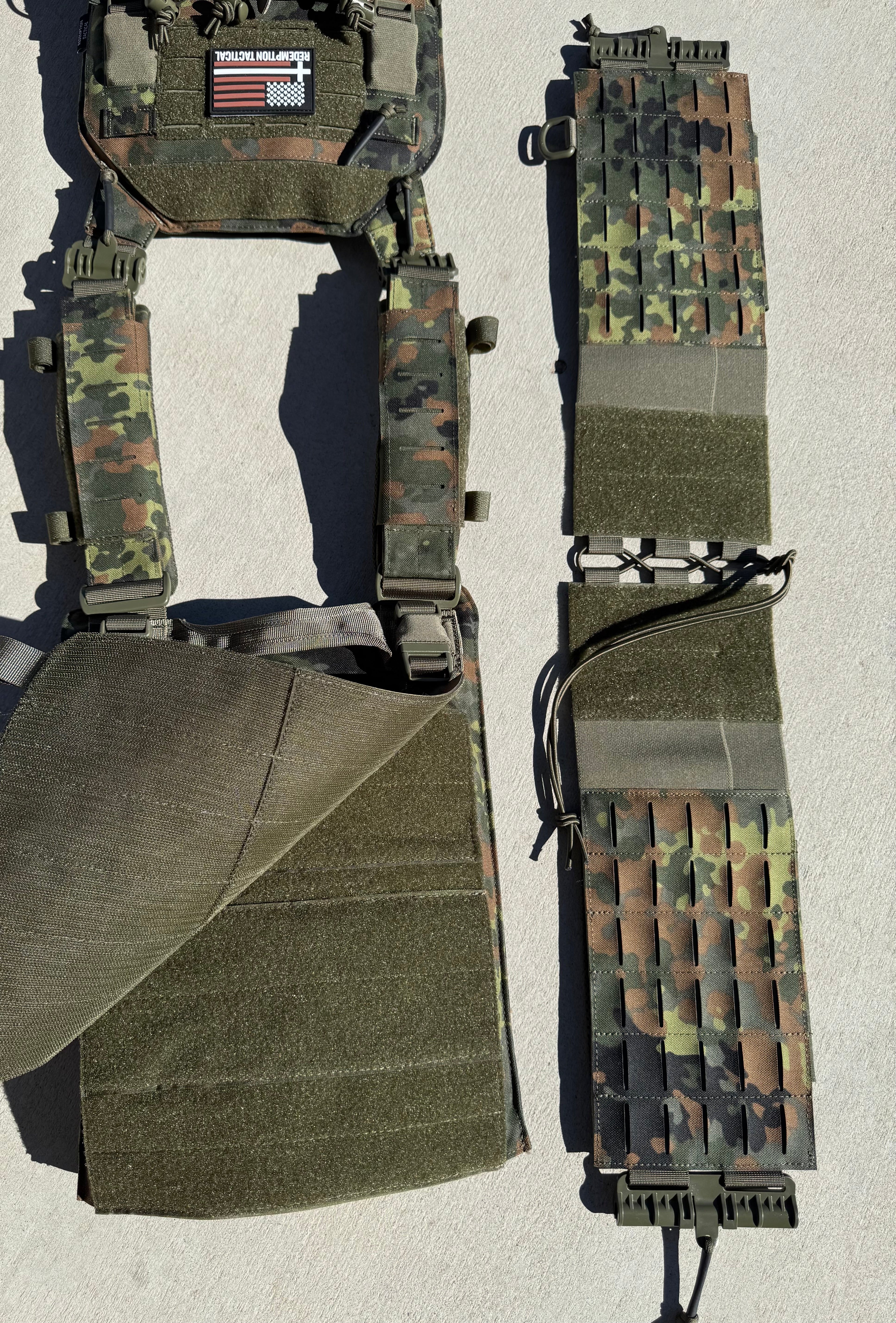 Redemption Tactical Crusader 2.0 V4 plate carrier vest with adjustable straps and MOLLE webbing for tactical gear.