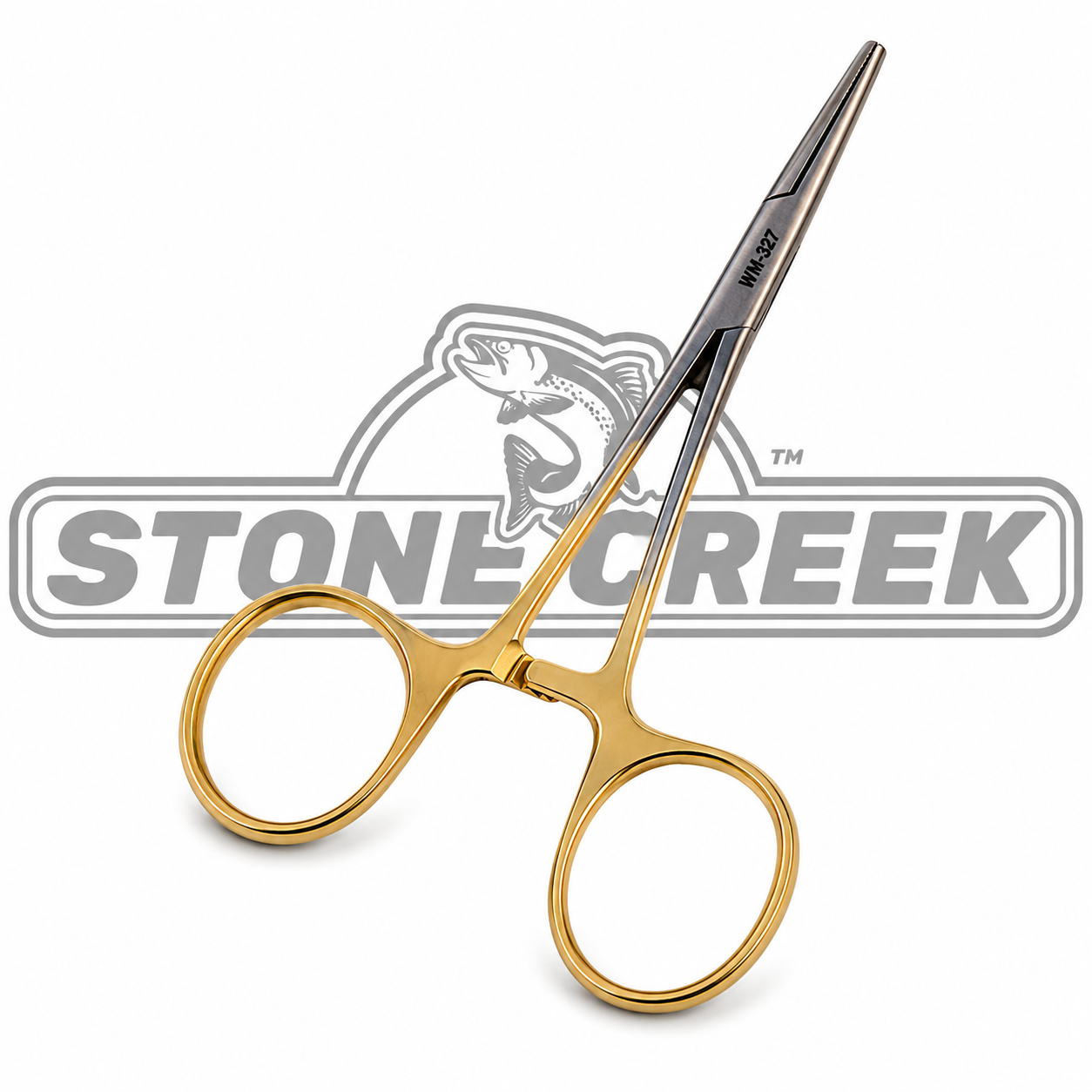 Large Loop Forceps by Stone Creek Outfitters, 5.5-inch stainless steel fishing forceps with ergonomic handle for precise grip and control.