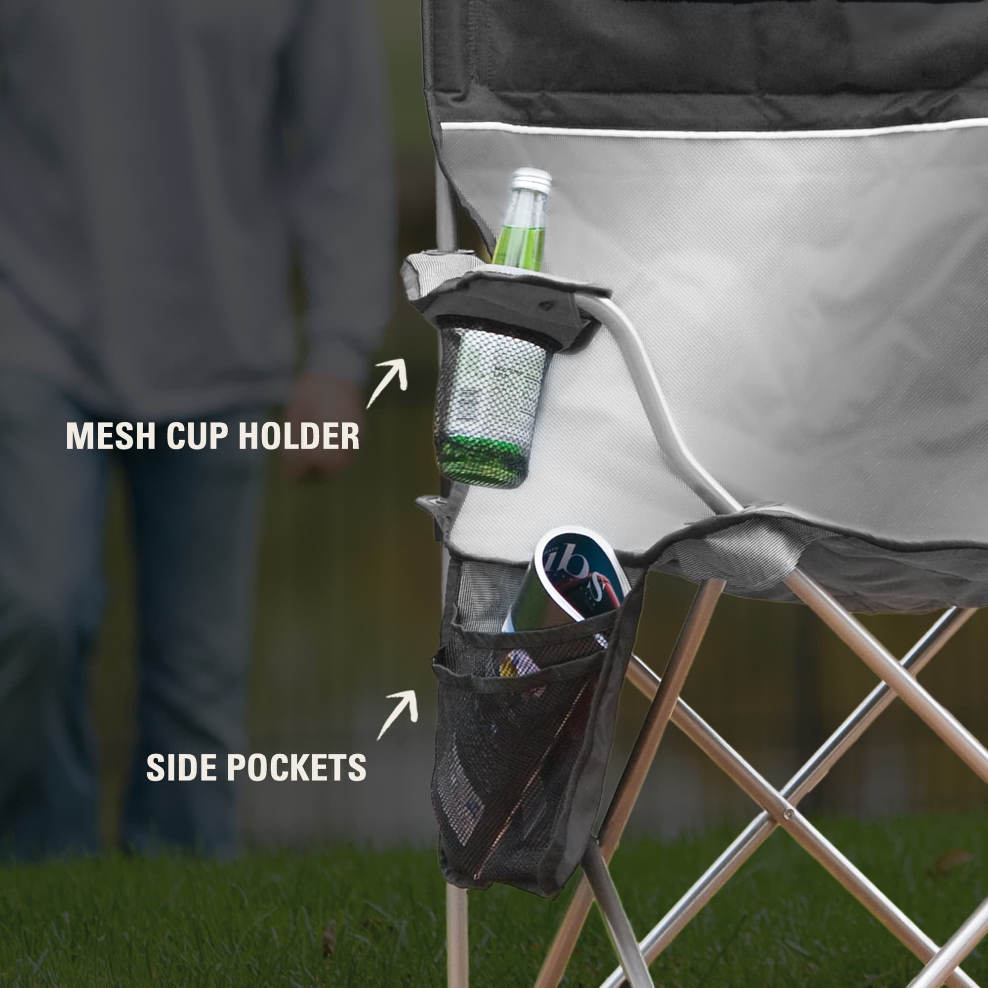Coleman Cooler Quad Chair - Grey & Black - OVERLANDERS Outfitter