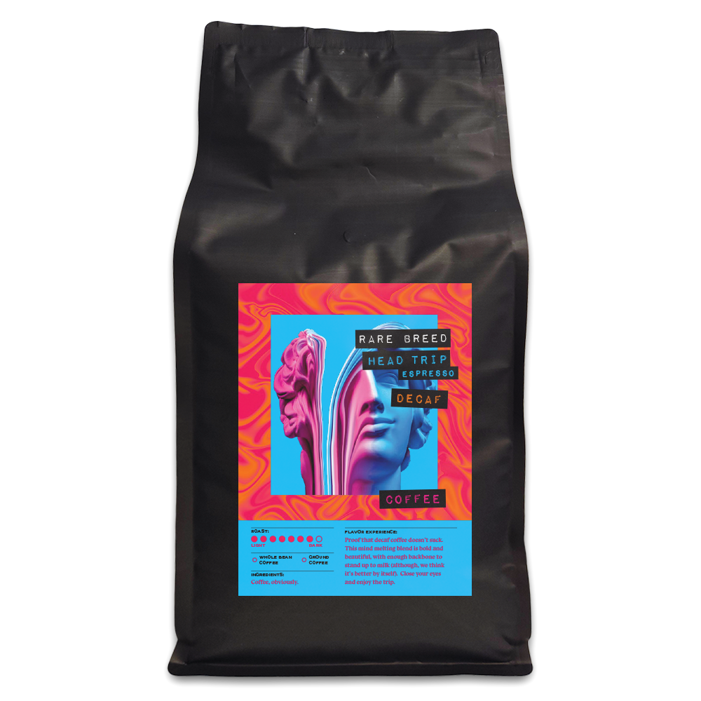Bulk Decaf Whole Bean Coffee, Head Trip, 5lb Bag - OVERLANDERS Outfitter