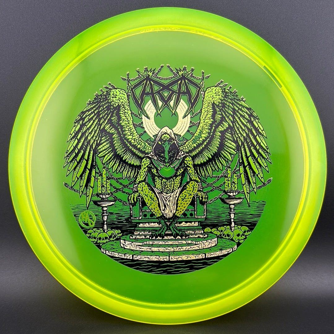 CryZtal Buzzz disc golf disc by Rare Air Discs featuring Karudi the Overseer design from Cult of RAD series.