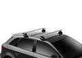 Backcountry Sportsman Thule Evo Clamp for roof racks, shown mounted on vehicle roof with secure locking mechanism.
