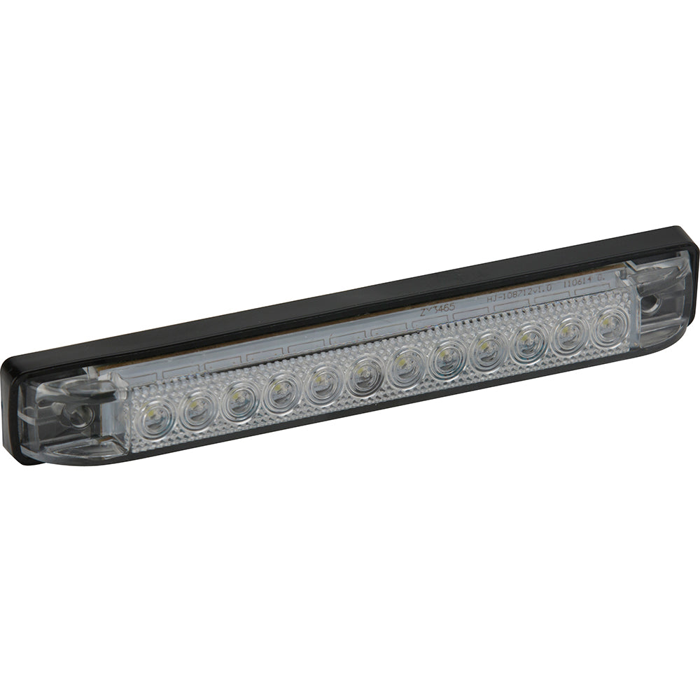 Attwood 6-inch LED utility courtesy light in white, 12V interior light for boats or vehicles, with clear lens and compact design.