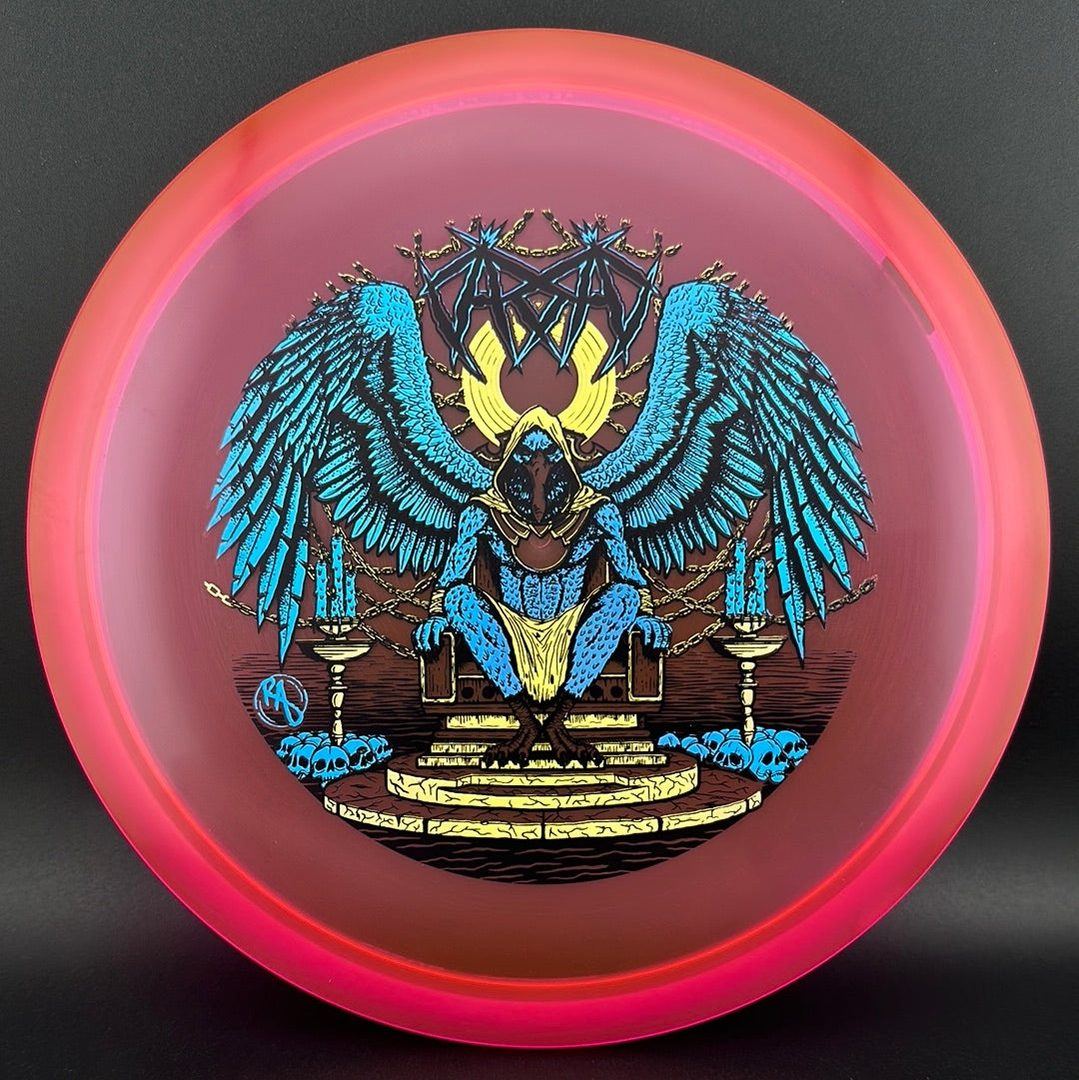 CryZtal Buzzz disc golf disc by Rare Air Discs featuring Karudi the Overseer artwork from Cult of RAD series.