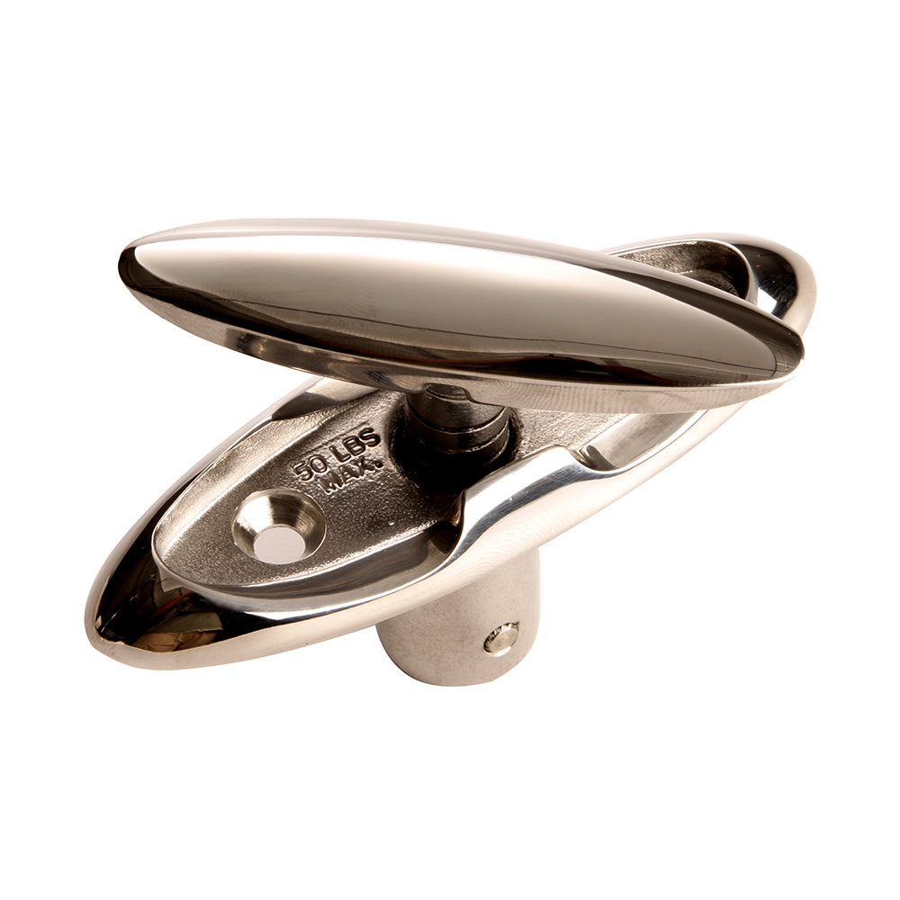 Wake World Parts Attwood Fender Cleat, 3-1/2-inch, marine cleats for boat fenders, shown in black with mounting holes.