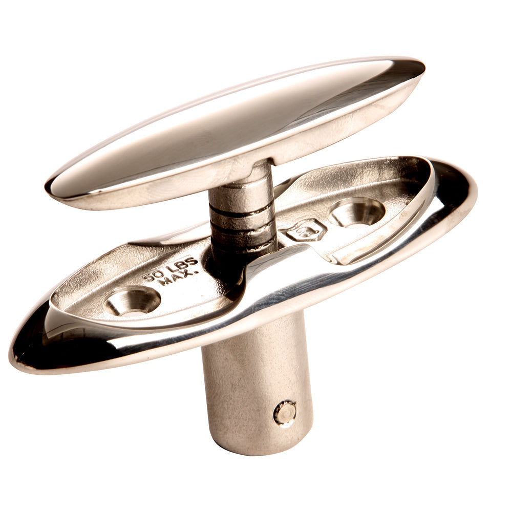 Attwood Fender Cleat by Wake World Parts, 3-1/2-inch marine cleat for securing fenders on boats, shown in the image.