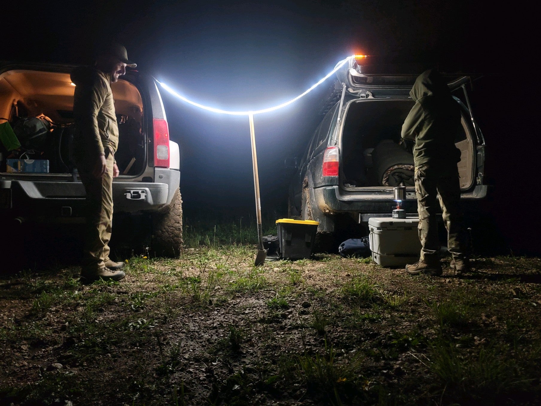 Last Light LLC Power Bundle with portable lighting and charging devices, featuring compact design and versatile functionality.