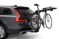 Backcountry Sportsman Thule Apex XT 5 bike rack mounted on vehicle, showing durable design and secure bike holding arms.