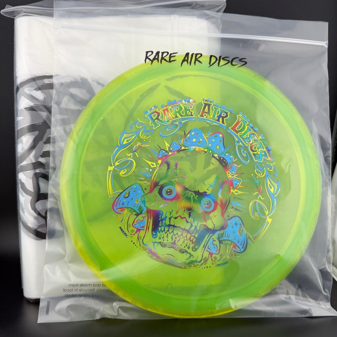 Rare Air Discs clear 9x9 inch disc storage bags made from 100% recycled materials, 2mil thick for durable accessory storage.