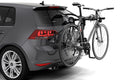 Backcountry Sportsman Thule Gateway Pro 2 bike rack mounted on vehicle, showcasing durable design and secure bike transportation.