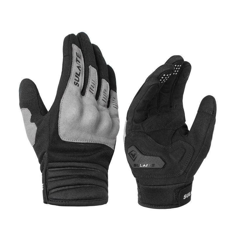 Bean's Moto Booth SULAITE™ G3 touch-screen motorcycle gloves with padded knuckles and breathable fabric for rider comfort and protection.