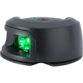 Attwood LightArmor deck mount navigation light in black composite with green starboard light, suitable for marine boats.
