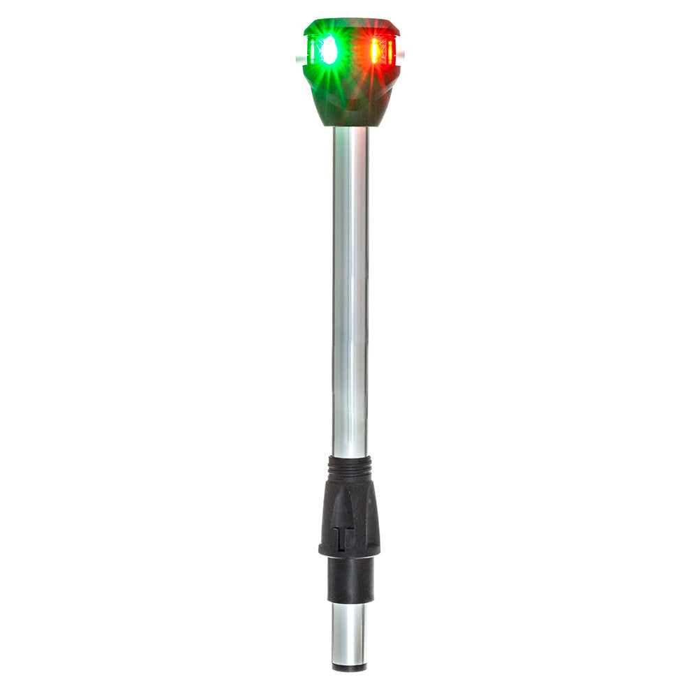 Attwood LightArmor bi-color navigation pole light with task light, straight 10-inch boat navigation light by Wake World Parts.