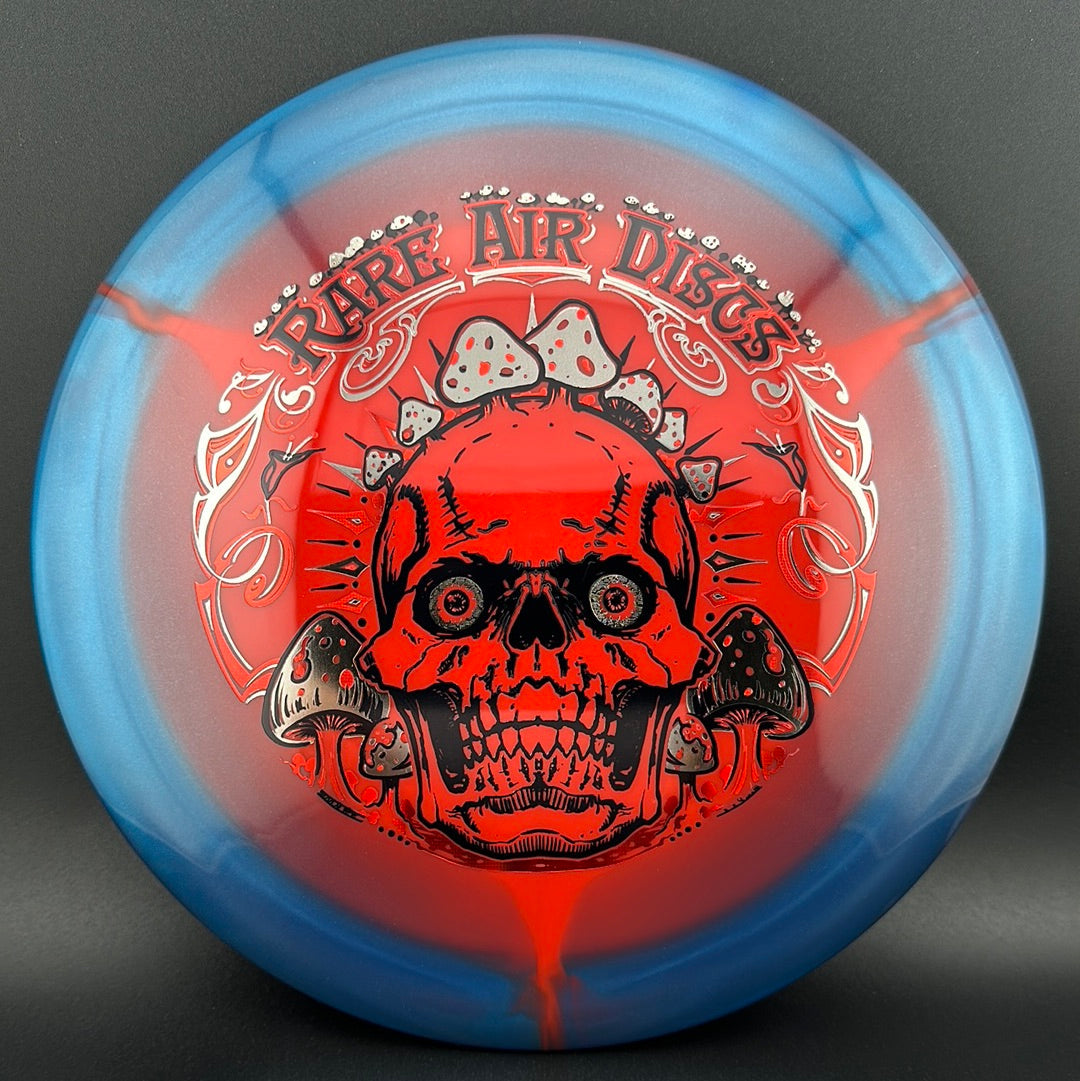 Rare Air Discs Halo S-Blend Conqueror disc golf disc featuring a vibrant design and bold branding.