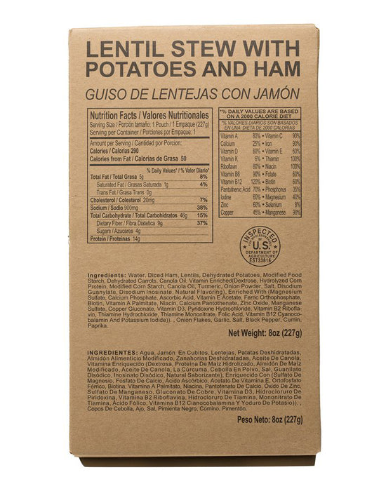 Alpenglow Readiness Supply MRE meals in standard variety with heaters, packaged for emergency preparedness.