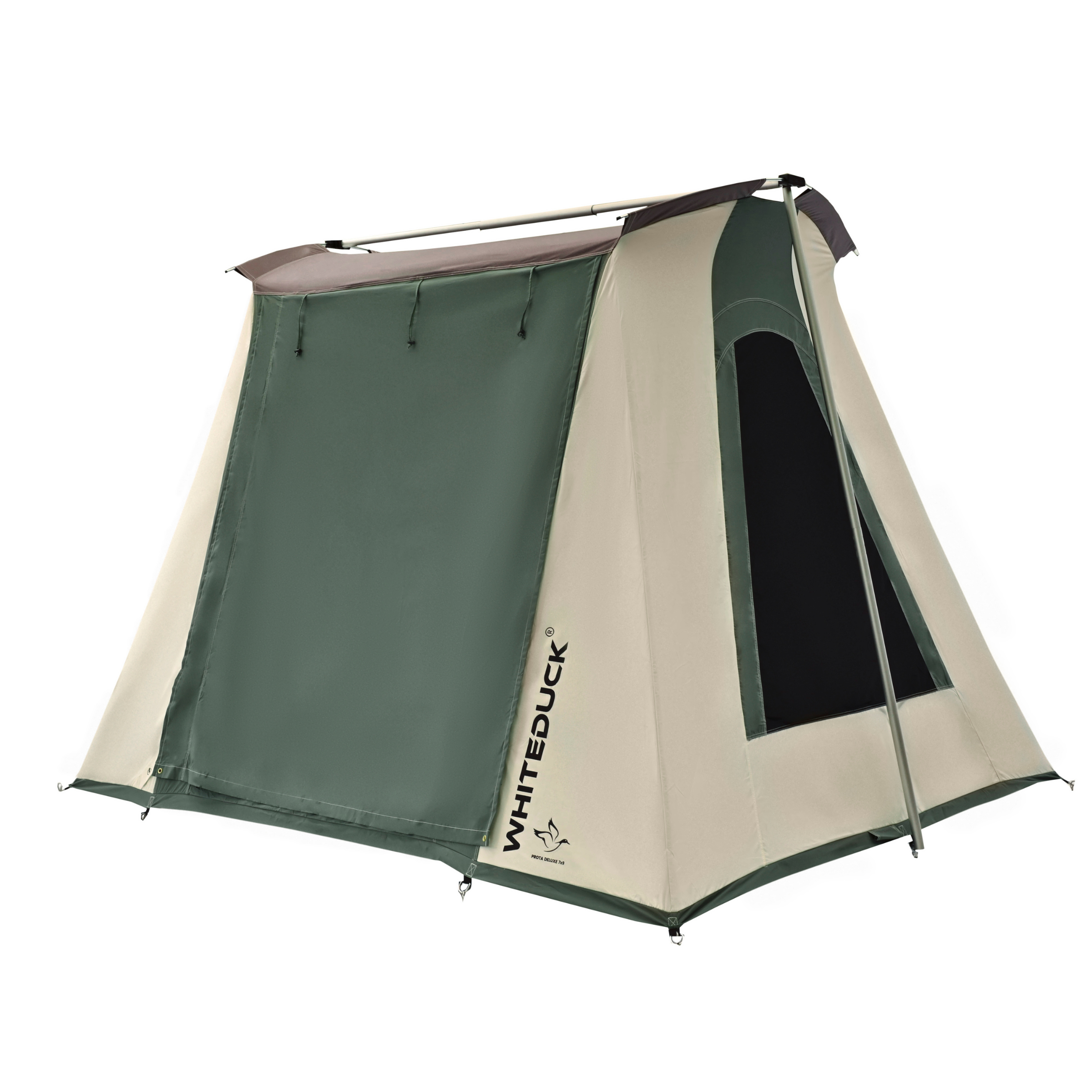 White Duck Outdoors Prota Canvas Cabin Tent 7x9 feet, deluxe model featuring durable canvas fabric and spacious interior.