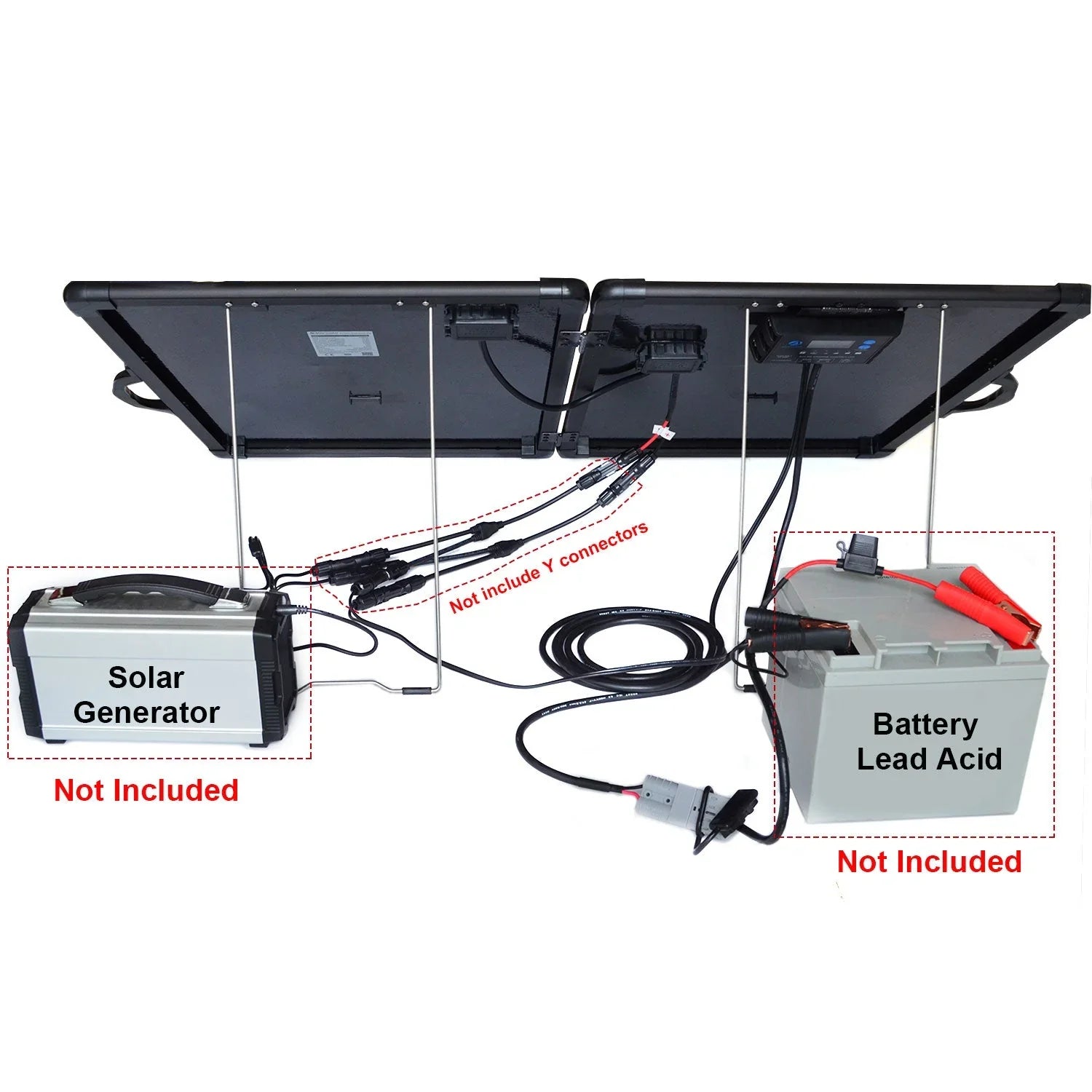 ACOPOWER Plk 120W Portable Solar Panel Kit, Lightweight Briefcase with 20A Charge Controller - We The Collective