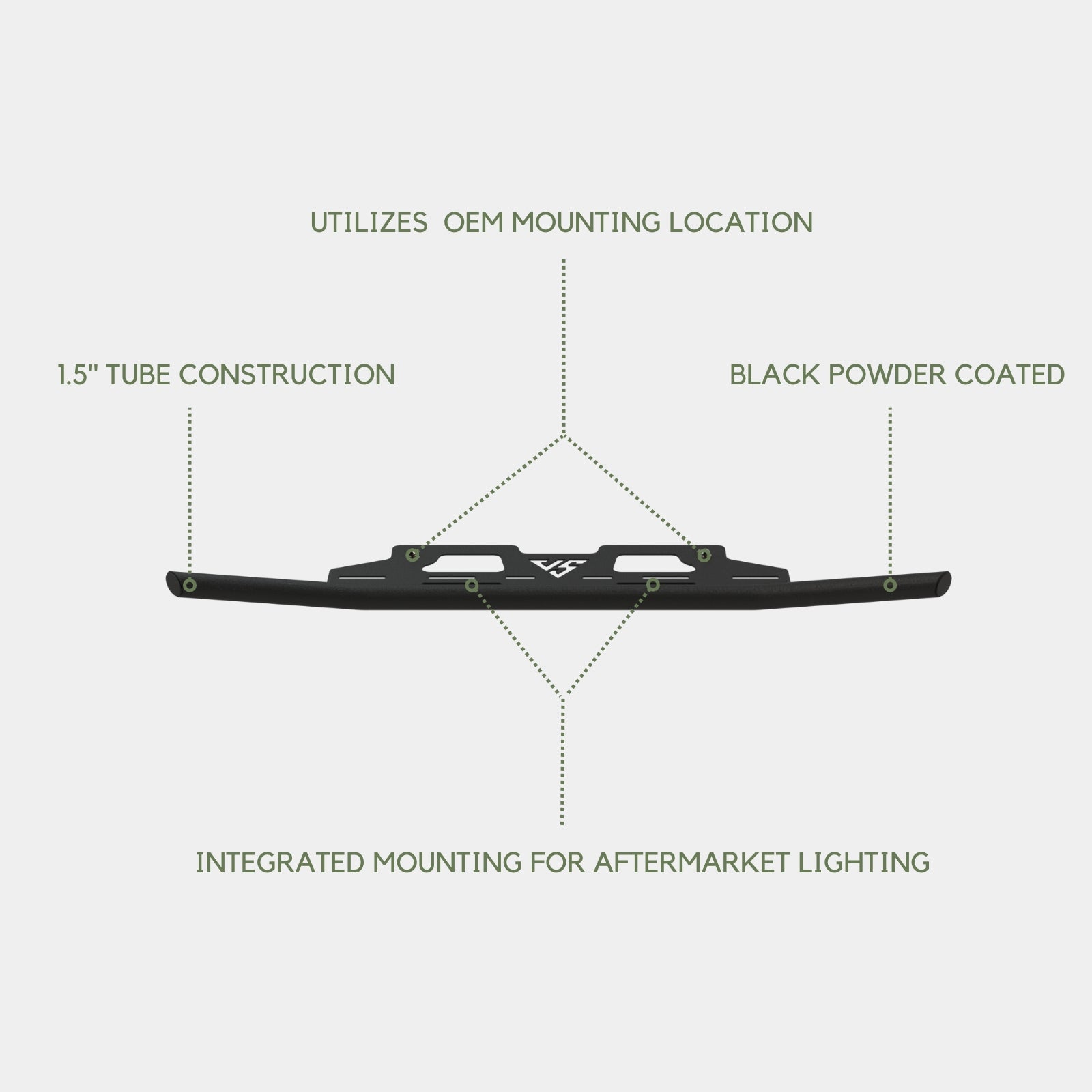 Sprinter Defender Bumper by The Van Mart, showcasing durable exterior parts designed for enhanced van protection.