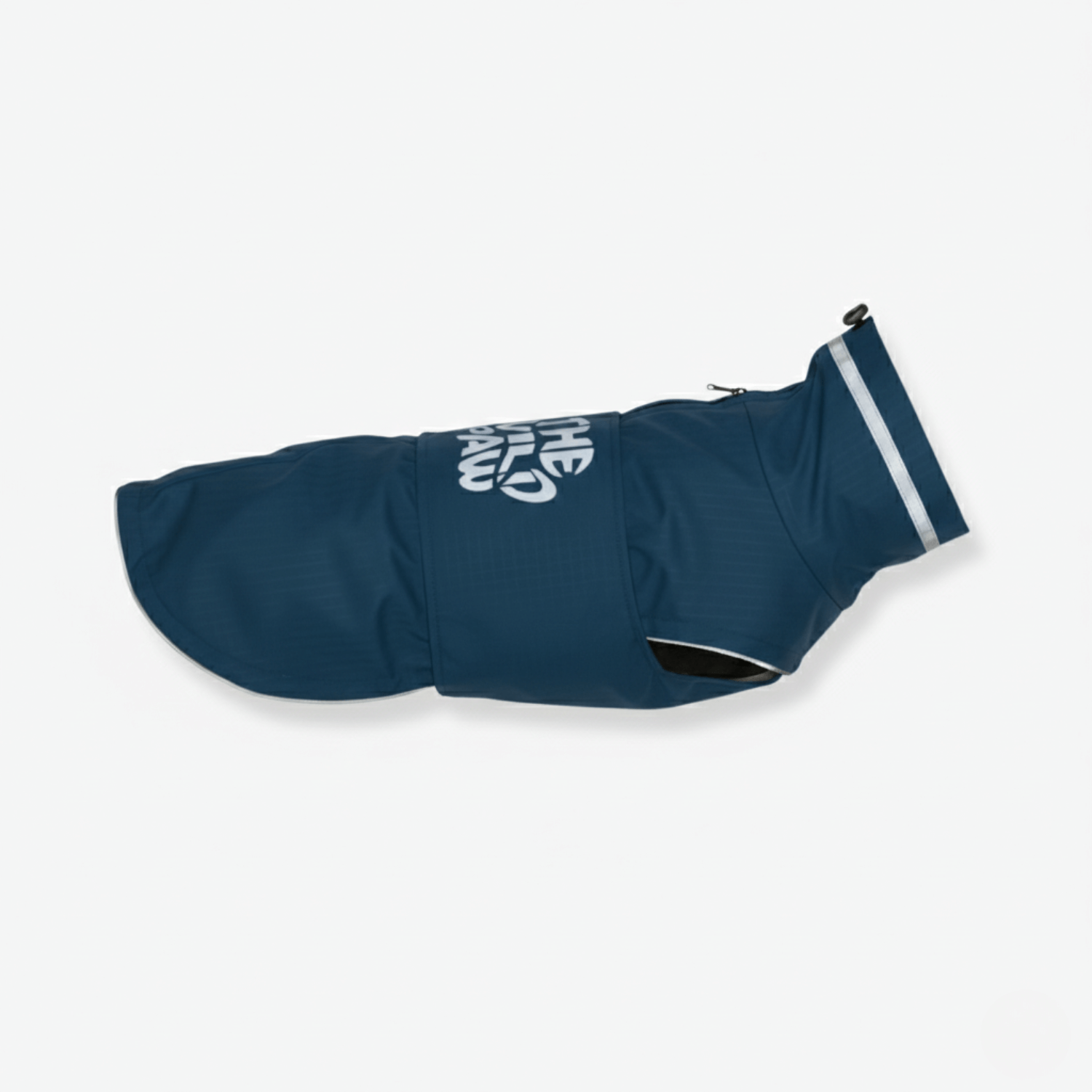 WildGuard Rain Coat by The Wild Paw, waterproof rain coat for dogs, shown in vibrant color with adjustable hood and secure fit.