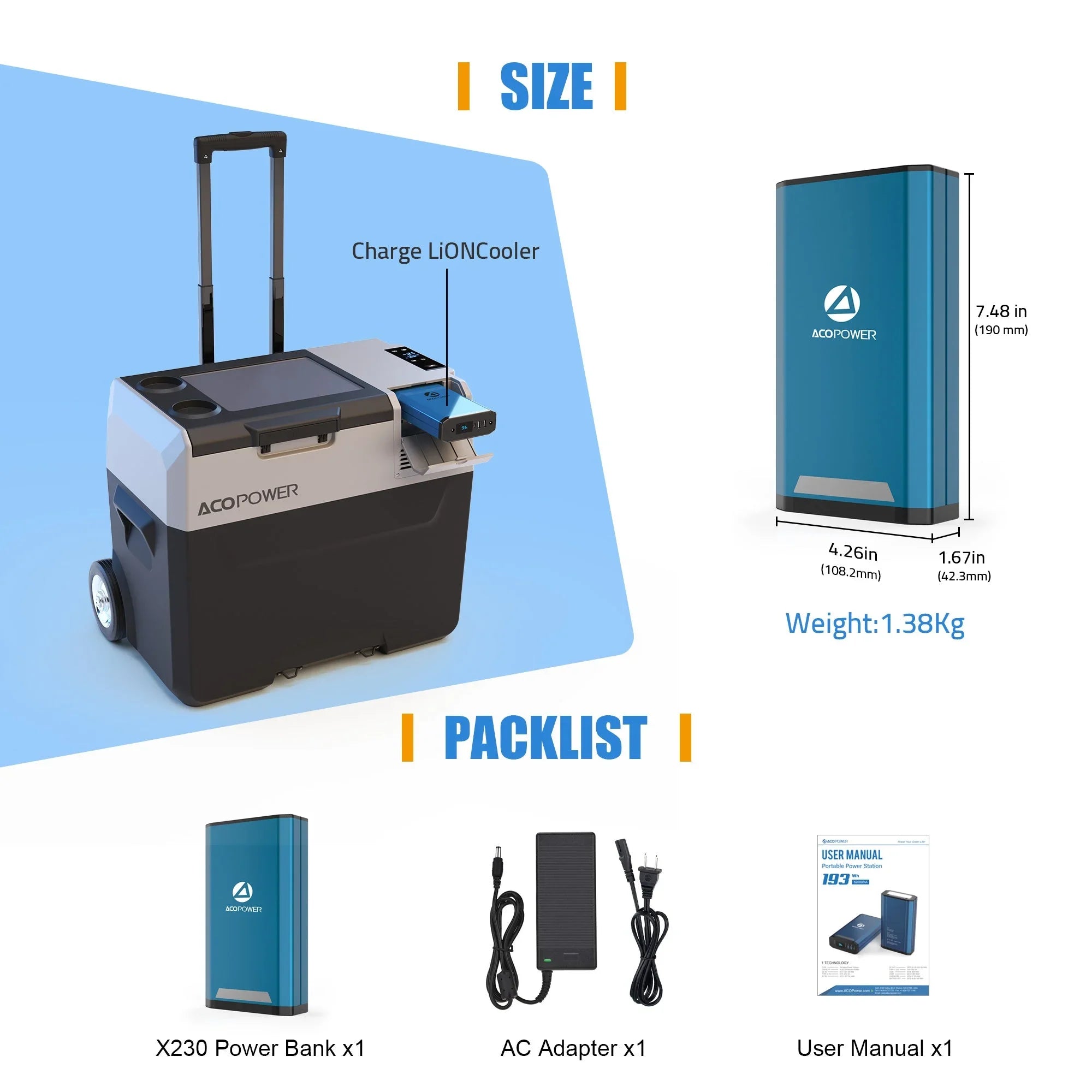 ACOPOWER 193Wh Portable Power Station - We The Collective