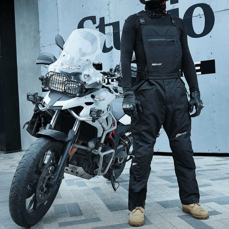 Seivi™ Motorcycle winter thermal pants by Bean's Moto Booth, quick-release design, insulated for cold weather riding.