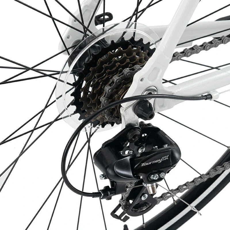 RockBros-US aluminum road bike with lightweight frame, drop handlebars, and sleek design suitable for road cycling.