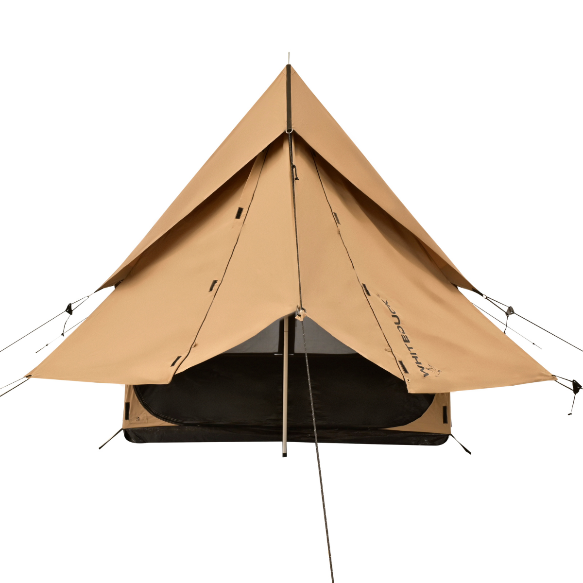 White Duck Outdoors Rover Scout Tent in 6x8 feet, durable canvas camping tent with rainfly and ventilation for outdoor adventures.