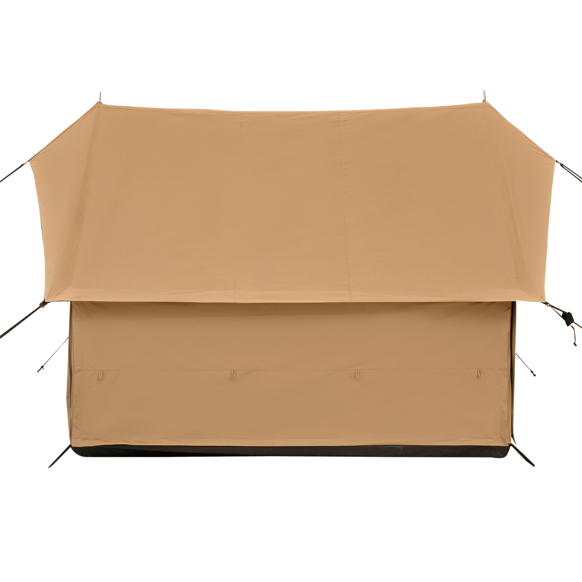 White Duck Outdoors 6x8 Rover Scout Tent set up outdoors, showing the spacious canvas tent with entrance and windows.