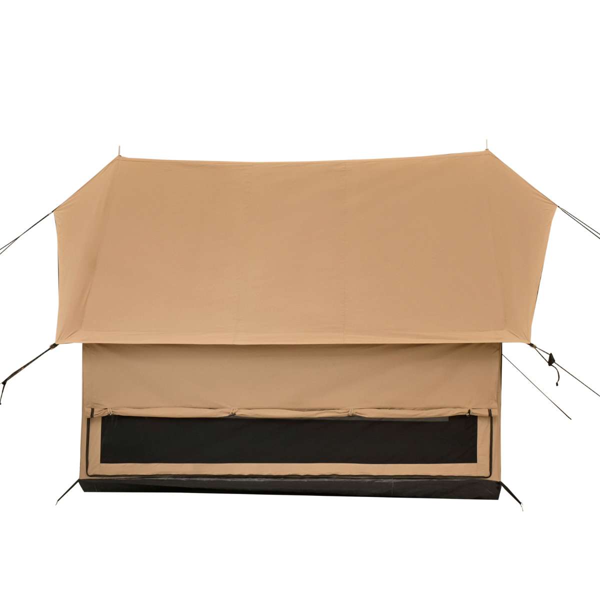 White Duck Outdoors Rover Scout Tent 6x8 feet set up outdoors, showcasing durable fabric and spacious design for camping adventures.