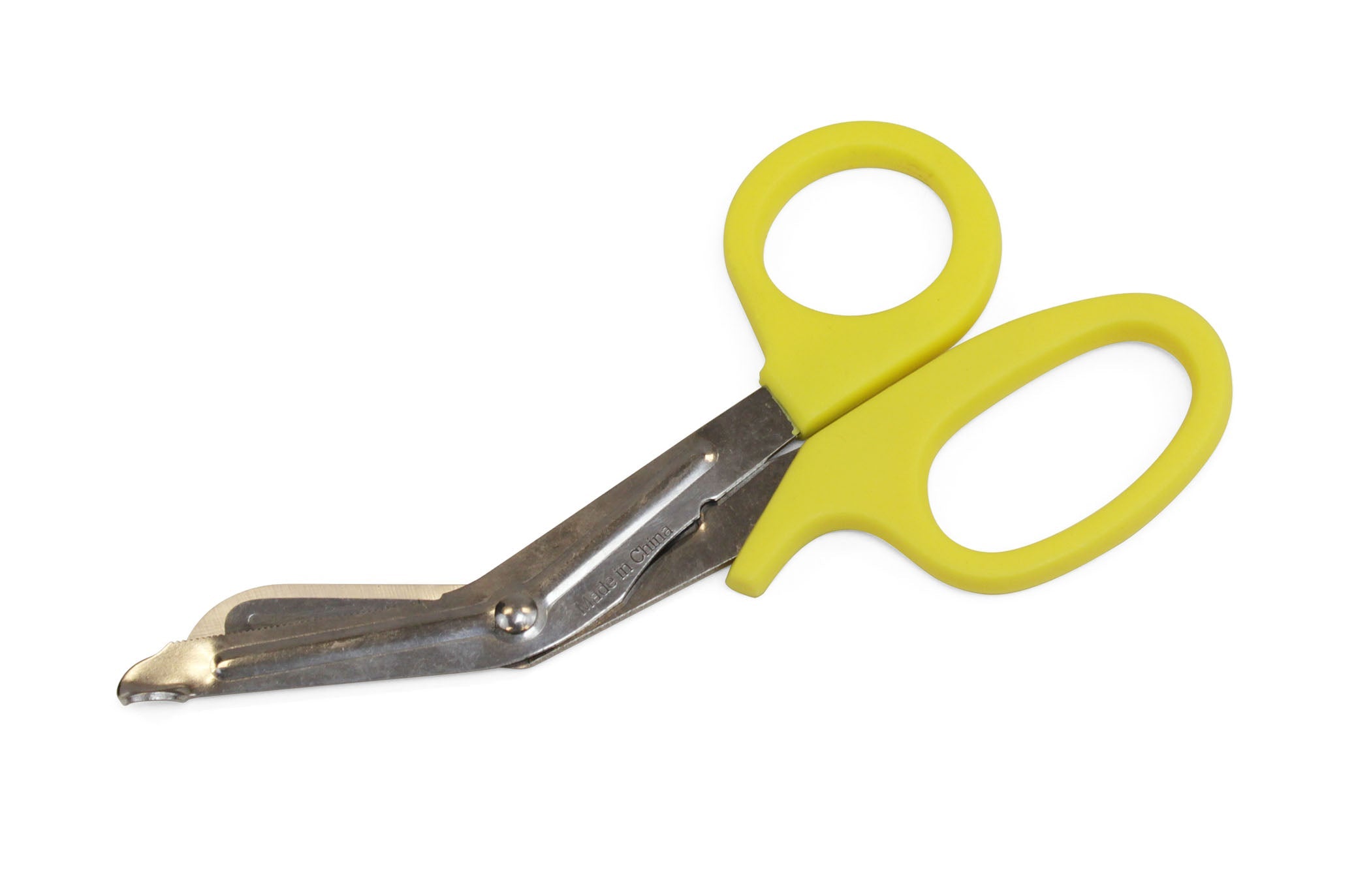 Alpenglow EMT utility scissors 7" with stainless steel blades and ergonomic handles on a white background.