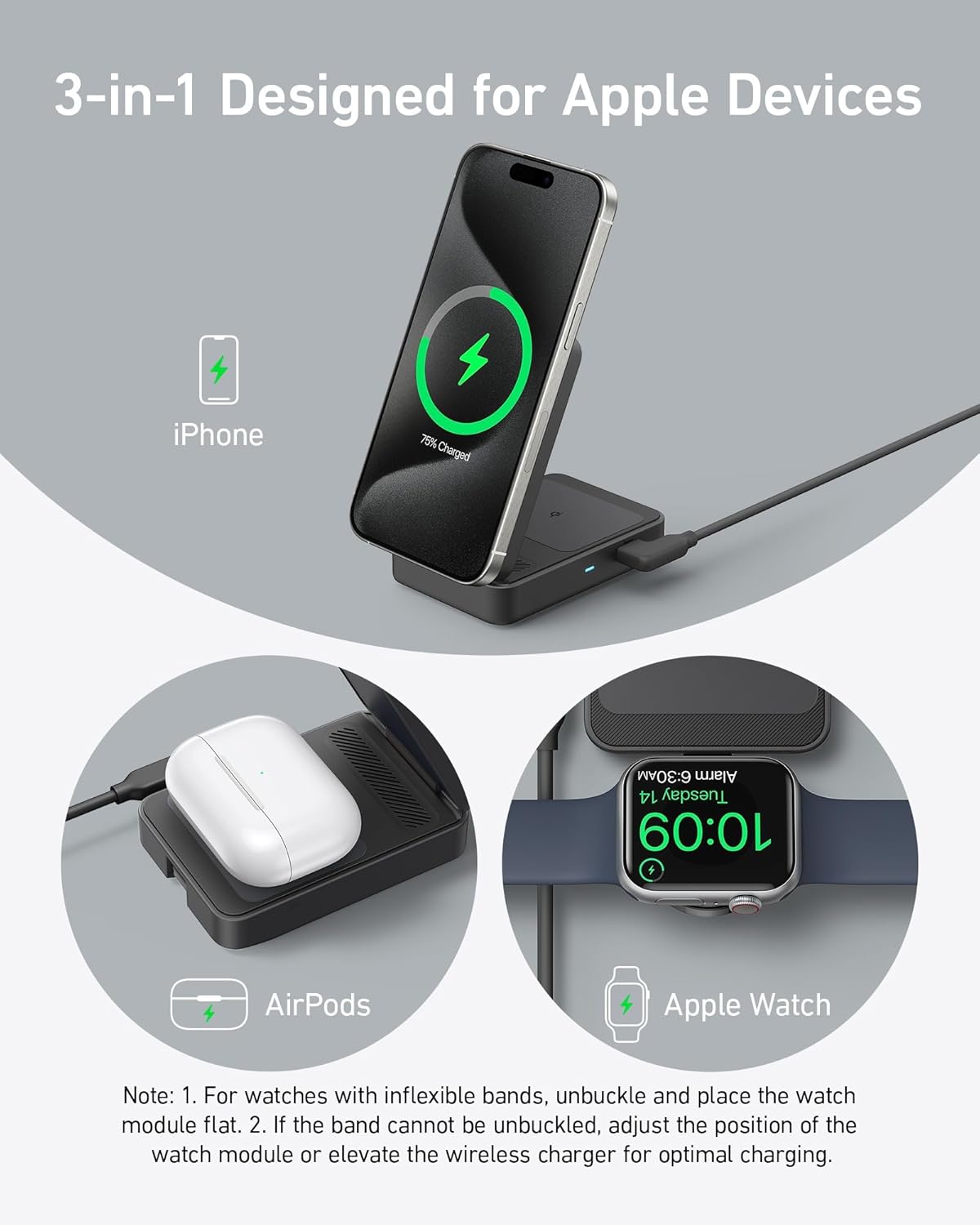 Anker MagGo Wireless Charging Station (Foldable 3-in-1) - We The Collective