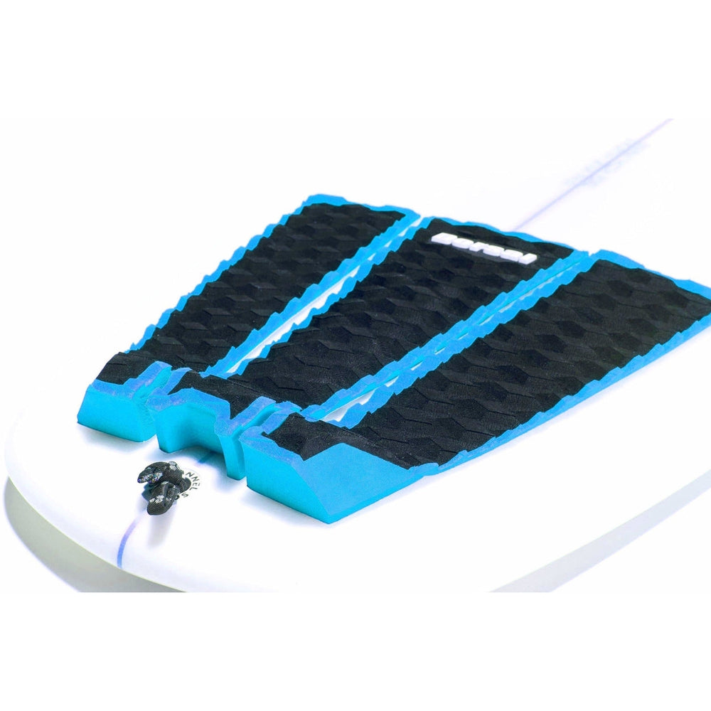 DORSAL Three 3 Piece EVA Surfboard Deck Traction Pads with Kicker Tail for Stomp Skimboards, Surf Boards, Fish Board, Funboard Black/Blue/Red - OVERLANDERS Outfitter