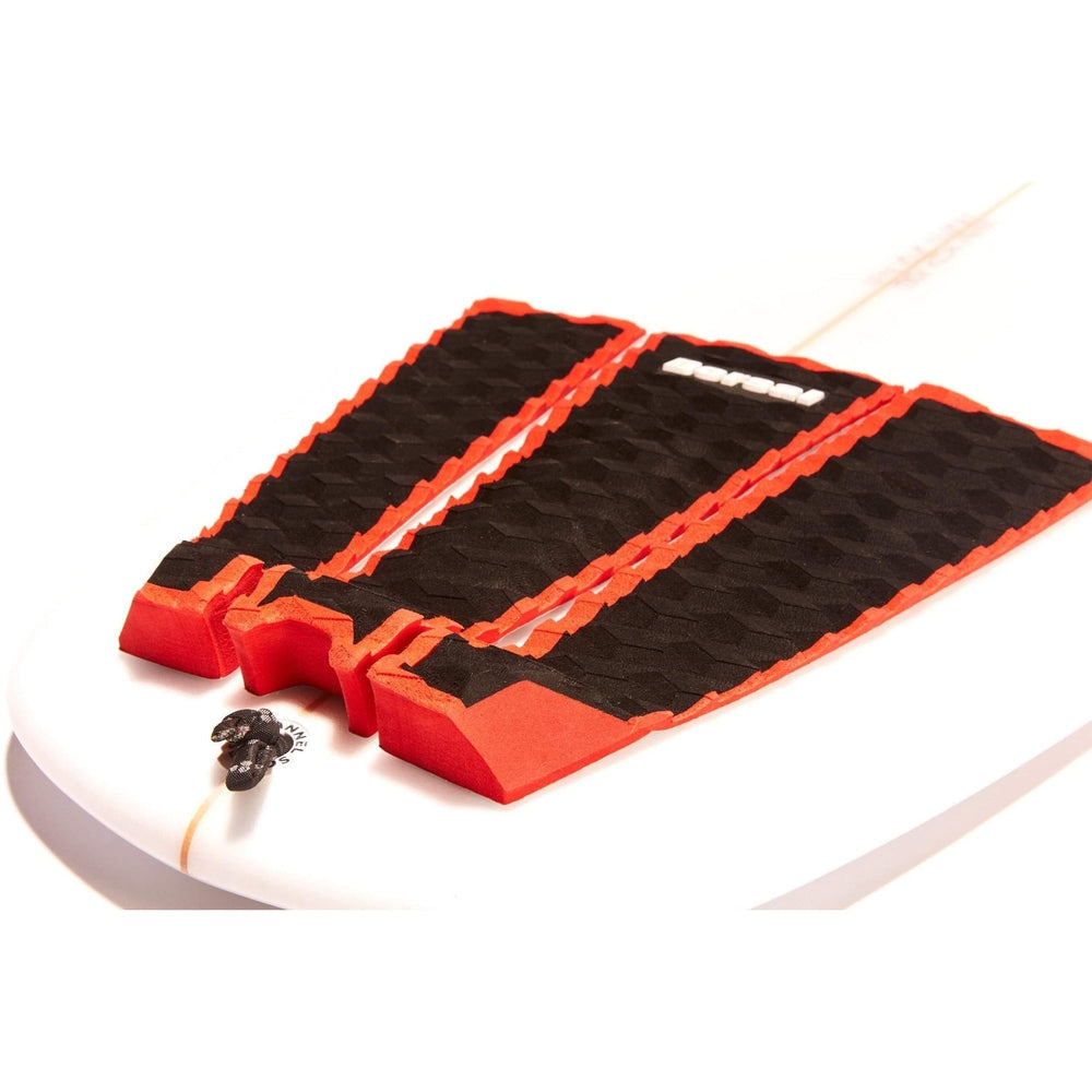 DORSAL Three 3 Piece EVA Surfboard Deck Traction Pads with Kicker Tail for Stomp Skimboards, Surf Boards, Fish Board, Funboard Black/Blue/Red - OVERLANDERS Outfitter